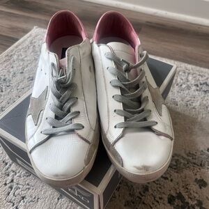 Golden Goose White and Pink superstar shoes Sneakers 41 10